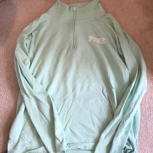 VS Pink half zip pullover